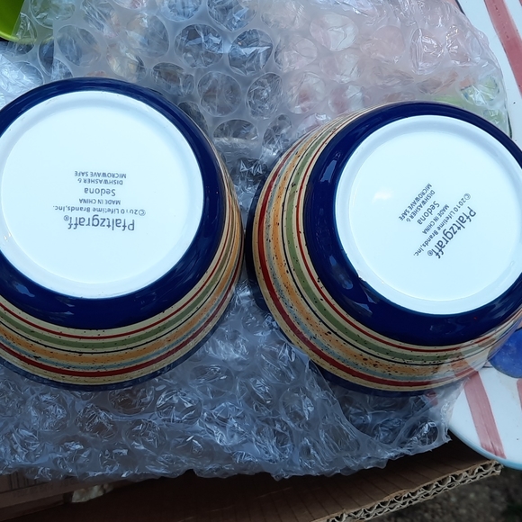 Pfaltzgraff Stoneware Sedona Pattern Soup or Cereal Bowl (2) lot pair - Picture 2 of 5